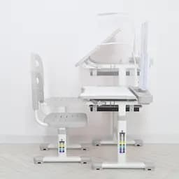Парта M 5068-11 підставка для книги, лампа, сірий - мініатюра 3