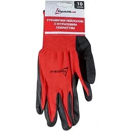 Перчатки Poputchik нейлоновые с нитриловым покрытием размер 10 (10 пар)