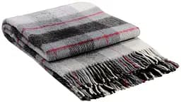 Плед вовняний Vladi Ельф 140х200 сіро-червоний-білий 6