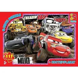 Детский пазл классический G-Toys Тачки постер 117 элементов (Z10176)