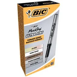 Маркер перманентный BIC CD-DVD 0.8 мм 12 шт. черные (8290801)