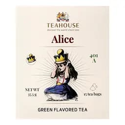 Чай зелений Teahouse Alice №401 фруктовий у пірамідках 37.5 г (15 шт. х 2.5 г)