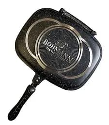 Сковорода гриль BOHMANN BH-1700-32MRB двухсторонняя 32 см с мармуровым покрытием.