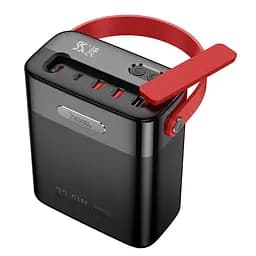 Павербанк з ліхтарем Hoco Title J143 80000 mAh 22W PD QC чорний