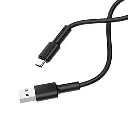 Кабель Borofone BX31 USB to Type-C 3A 1 м silicone TPE connectors чорний - мініатюра 3
