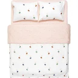 Набір постільної білизни 2,0сп Ardesto Gloria, 200х220см, 100% бавовна, сатин, кролики, бежевий (ART2022BR)