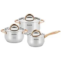 Набор кухонной посуды Magio VG-1201 с антипригарным покрытием из нержавеющей стали 1,9 л 2,6 л 3,6 л