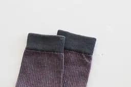 Високі шкарпетки у смужку безшовні якісні 100% ORGANIC cotton JILL ANTONY сіро-фіолетові 38-40 - мініатюра 2