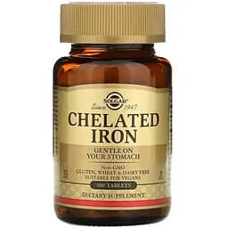 Хелатне залізо Solgar Chelated Iron 25 мг 100 таблеток