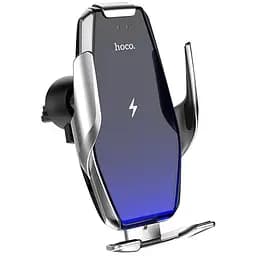Автомобільний тримач холдер Hoco S14 Silver (Wireless Charger) - мініатюра 2
