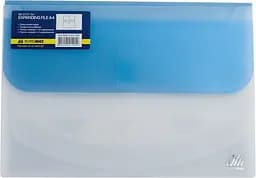 Папка-конверт TRAVEL BM.3707-99 BUROMAX, на липучке, А4, 4 отделения, матовый полупроз.пластик (4823078953360) Синий