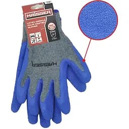 Перчатки защитные Haisser с латексным покрытием серые (129654)