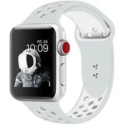 Спортивний ремінець з перфорацією Primo для Apple Watch 38 мм, 40 мм, 41 мм розмір S Grey White