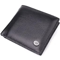 Чоловіче шкіряне портмоне із затискачем ST Leather 22485 чорний