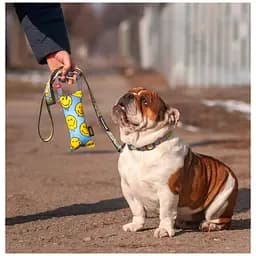 Іграшка для собак Waudog Fun з пискалкою Смайли на блакитному L - мініатюра 6