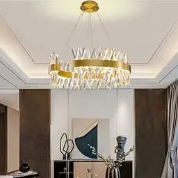 Дизайнерская люстра с кристаллообразными палочками Line.F Диаметр 60см