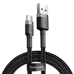 Кабель Baseus Cafule USB to Type-C 2 A 2 m Black (CATKLF-CG1) [67412]