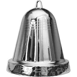 Велика ялинкова іграшка дзвіночок Linhai 25 см сріблястий (890520)