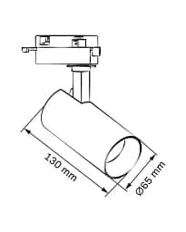 Трековий світильник Goldlux 329066 Shark LED 1x20W 4000K 1700Lm IP20 чорний - мініатюра 3