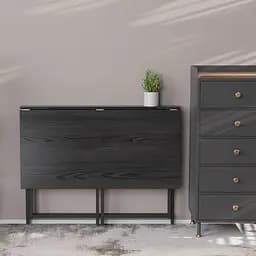 Розкладний стіл Моріс Ferrum-decor 750x1000x600 Чорний метал ДСП Сосна Кембра 16 мм (FRD-104671) - мініатюра 6