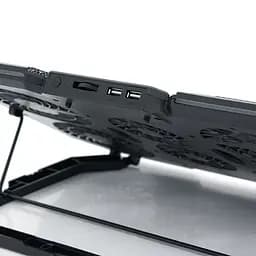 Підставка для ноутбука IceCoorel N6, 14-18", 4*95mm 1200±10% RPM + 2*70mm 2500±10 %RPM, 2xUSB2.0 + підставка для мобільного телефону - мініатюра 3