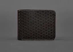 Кожаное портмоне 4.4 (с зажимом) Темно-коричневый краст карбон