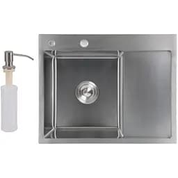 Кухонная мойка Lidz Handmade 3.0/1.0 мм H6350R LDH6350BRUR45587