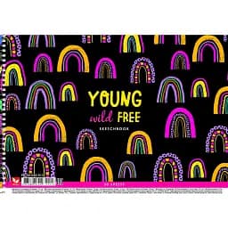 Альбом для малювання Школярик Young Wild Free бічна спіраль А4 30 аркушів (PB-SC-030-513)