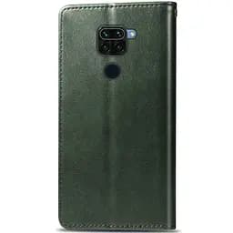 Шкіряний чохол-книжка GETMAN Gallant (PU) для Xiaomi Redmi Note 9 / Redmi 10X Зелений - мініатюра 2