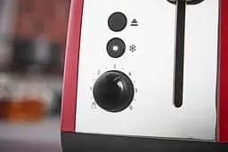 Тостер Colours Plus 1600Вт, підігрів, розморожування, метал., червоний Russell Hobbs kuh0014865 - мініатюра 10