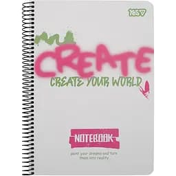 Зошит для записів Yes Create А5 в клітинку 80 аркушів (152307)