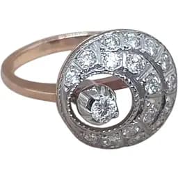 Золотое кольцо Qvaliz с бриллиантами. 8В410158536/10 18