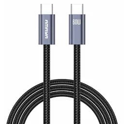 Дата кабель Amaya CC62 Type-C to Type-C 60W (2m) Gray