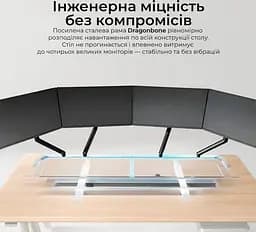 Геймерський стіл Sihoo D07 1.8m Maple/White (D07A-102/D07J-102-AB/D07-P) - мініатюра 9