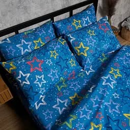Комплект постільної білизни Moon&Star Бязь Gold Люкс Galaxy Dreams Сімейні 160х220х2 наволочки 4х50х70 - мініатюра 4