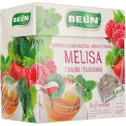 Чай фруктово-трав'яний Belin меліса з малиною та полуницею 40 г (20 шт. х 2 г) (810189) - мініатюра 2