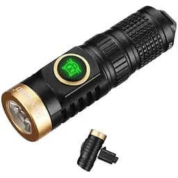 Ручной фонарь YEMAO YM-M10 светодиодный фонарь на аккумуляторе 10180 10440 Type-C 800 LM Серый