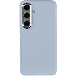 TPU чехол Epik Bonbon Metal Style для Samsung Galaxy S24/S25 Голубой / Mist blue