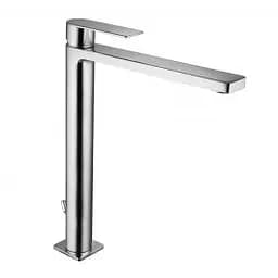 Смеситель для раковины высокий Paffoni Tango с донным клапаном chrome TA085CR, Хром