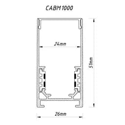 Шинопровід Feron CABM1000 чорний накладний 1м - мініатюра 2
