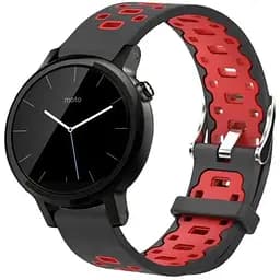 Спортивний ремінець Primo Perfor Classic для годинника Motorola Moto 360 2nd gen (42 мм ) Black Red