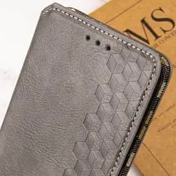 Шкіряний чохол-книжка GETMAN Cubic (PU) для Samsung Galaxy A26 5G Сірий - мініатюра 8