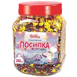 Посипка кондитерська Добрик Мікс Асорті в пет-банці 380 г