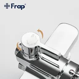 Душова система Frap F2461, поворотний вилив - перемикач на лійку, 3 режими, білий/хром - мініатюра 7