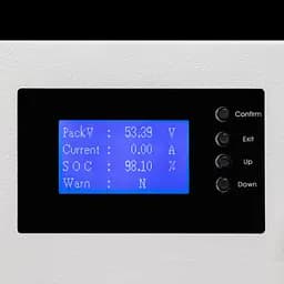 Акумулятор LP LiFePO4 51,2V - 230 Ah (11776Wh) (BMS SP 200A/100A) RM RS485/CAN LCD WH - мініатюра 7