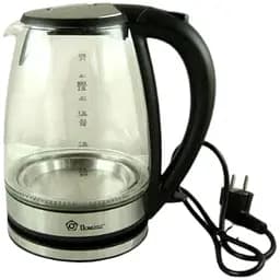 Електрочайник дисковий скляний Domotec MS-8110 Чорний