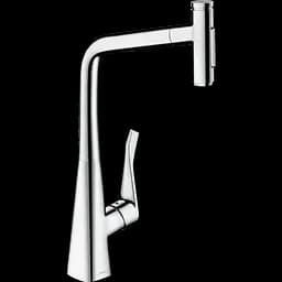 Смеситель для кухни Hansgrohe Metris Select 320 2jet с вытяжным изливом хром 73820000 Хром