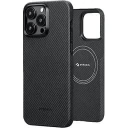 Чехол-накладка Pitaka MagEZ Case 4 Twill 600D Black/Grey для iPhone 15 Pro (KI1501PA)