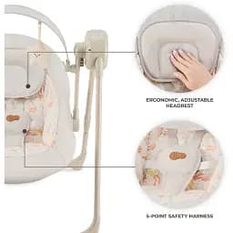 Крісло-гойдалка Kinderkraft Swingee Beige (KBSWIN00BEG0000) - мініатюра 4