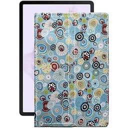 Чехол StatusCASE из экокожи для планшета Samsung Galaxy Tab S7 FE 2021 Круги-цветные